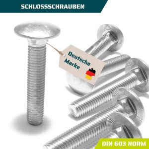 Schlossschraube M12 DIN 603 A2 Edelstahl