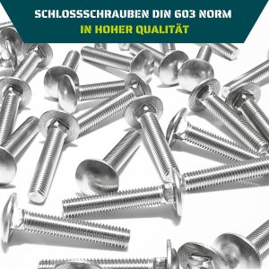 Schlossschraube M12 DIN 603 A2 Edelstahl